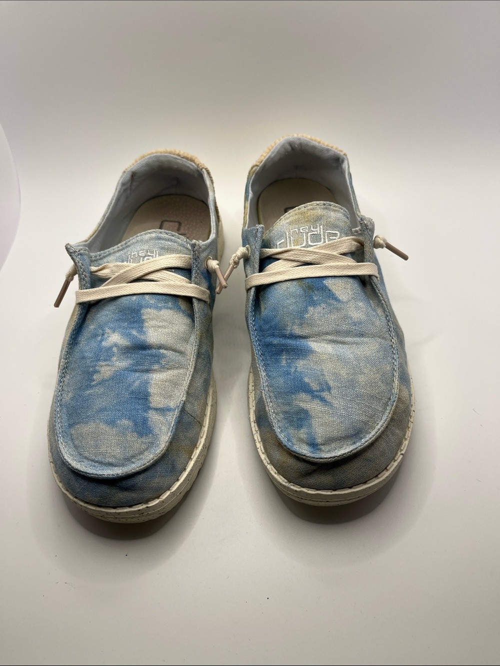 Hey Dude Women’s Light Blue Tie-Dye Wally Slip-On Moccasins